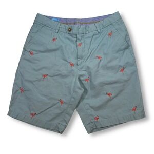 J McLaughlin Flamingo Embroidered‎ Chino Shorts Casual Summer Mens 33